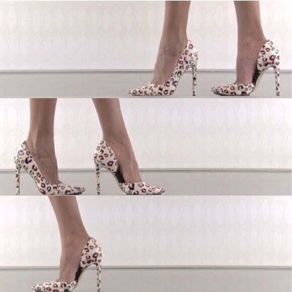 L.A.M.B. Camryn II Leopard Print platform D' Orsay Pumps Size 8 - Picture 14 of 14